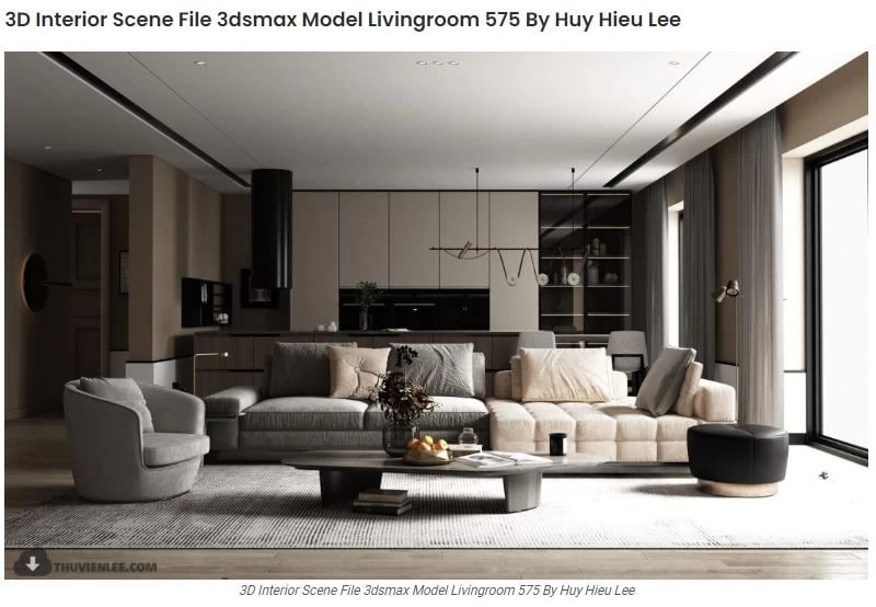 Interior Scene File 3dsmax Model