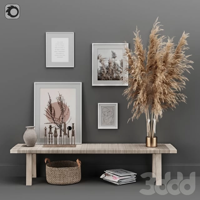 Decoration Set 02 pampas & Console