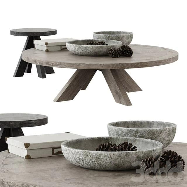 Restoration Hardware / 1960S French X-Base Round Table