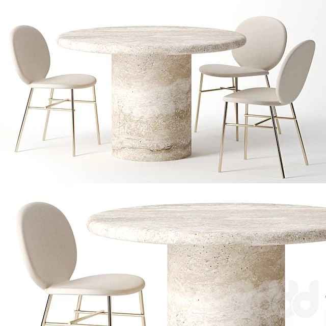 Dume Pedestal Table by Kelly Wearstler