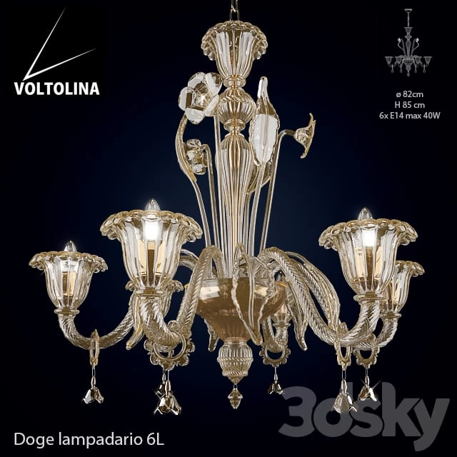 Voltolina Lampadario Doge 6L