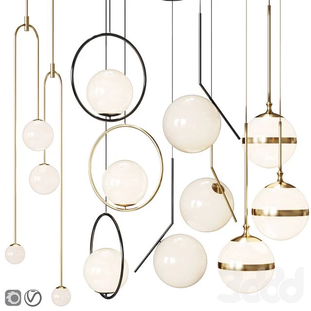 Four Pendant Lights scandinavian amazing set vol. 21