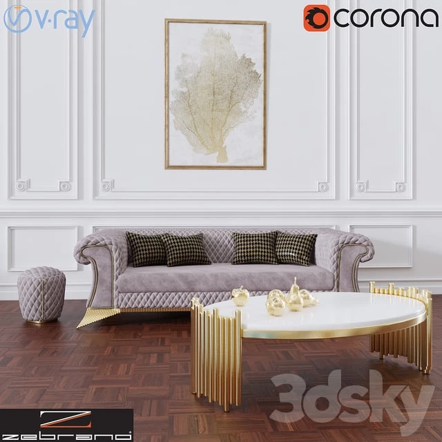 Zebrano Casa DIAMON Sofa
