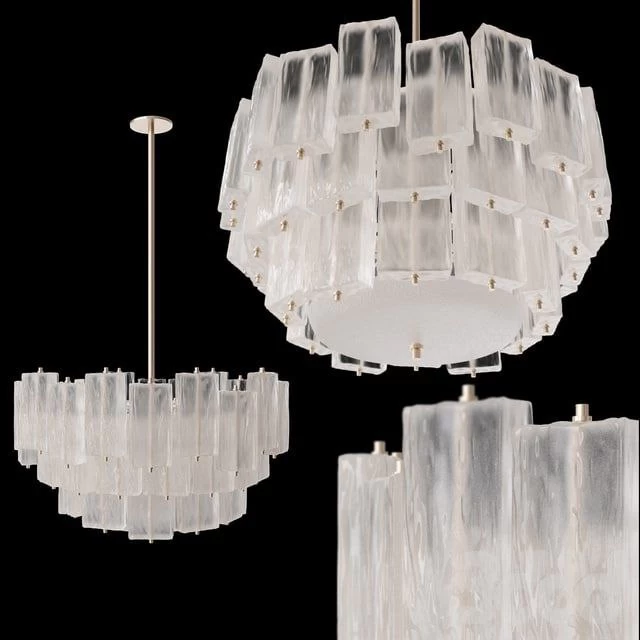 Midcentury Murano glass chandelier by Barovier&Toso