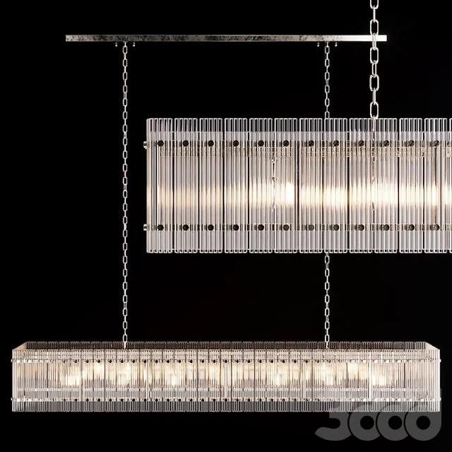 Restoration Hardware SAN MARCO LINEAR CHANDELIER 72 Nickel
