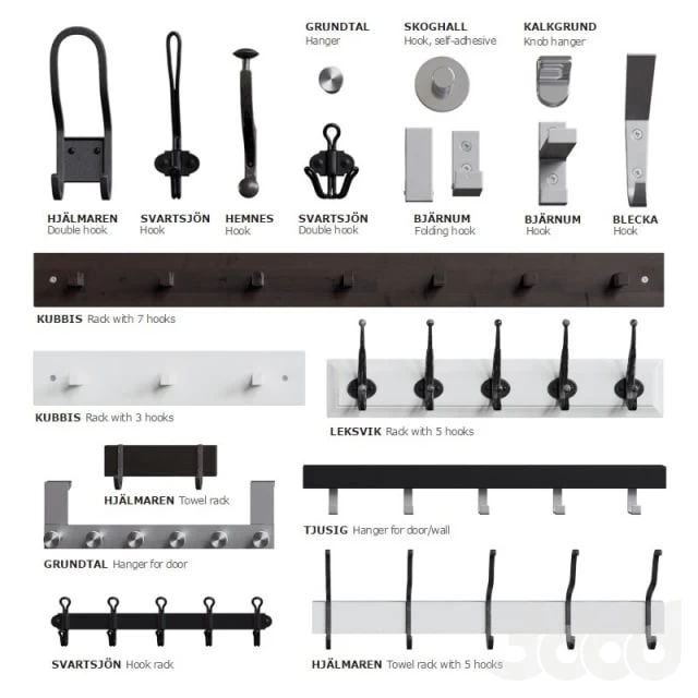 IKEA hooks and hangers