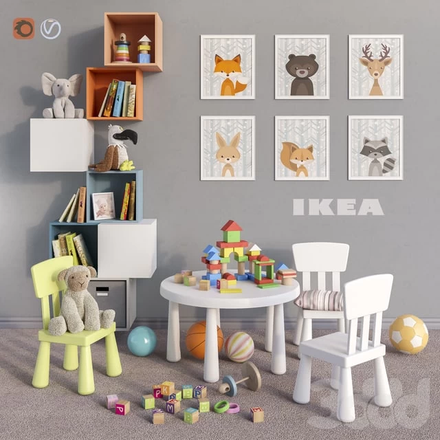 IKEA furniture, accessories, decor and toys set 4