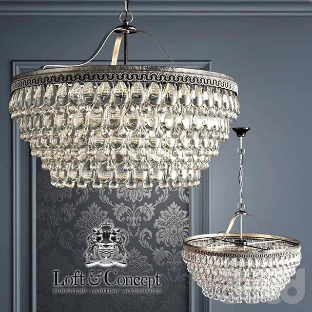 Chandelier Clarissa Glass Drop Petite Round Chandelier
