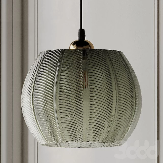 Louis Green Glass Pendant Light from Beaumonde