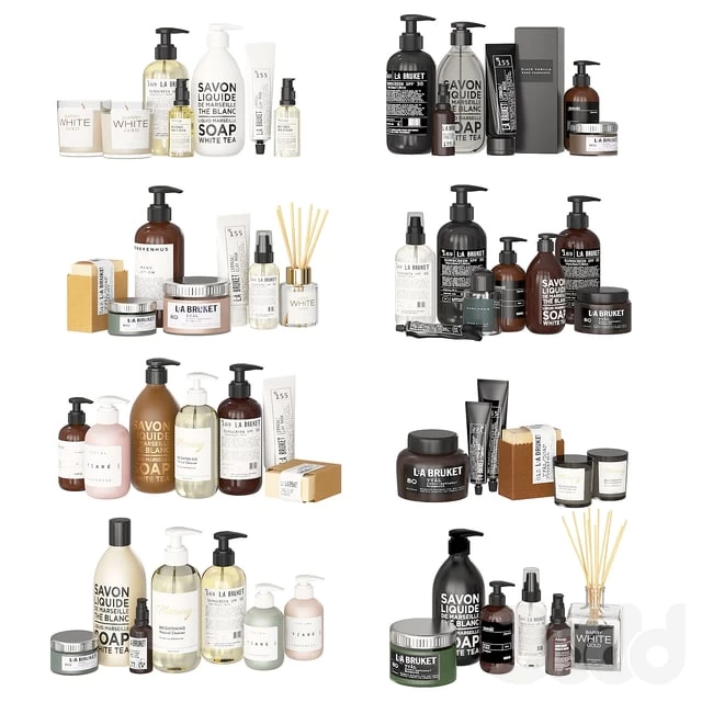 Bathroom Black and White Cosmetics