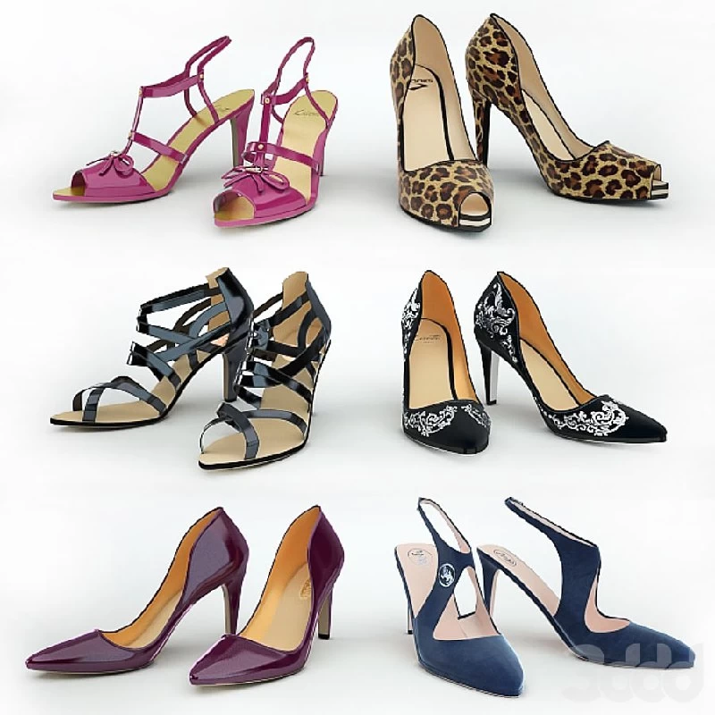 6 pairs of women's shoes