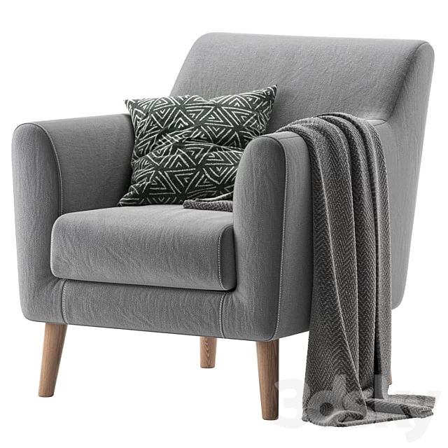 Armchair Odens Sherst Grey