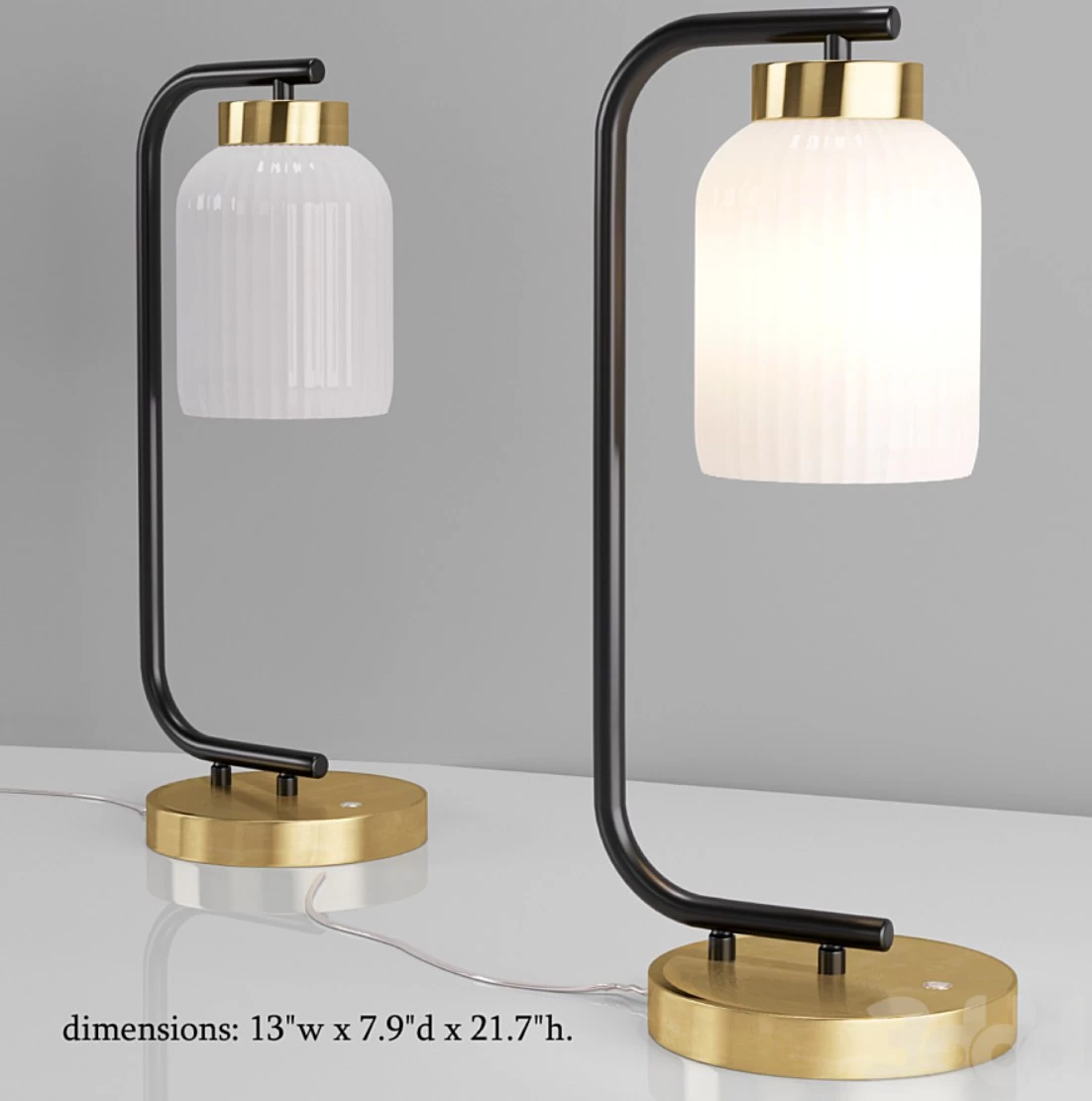 Suspended Glass Table Lamp