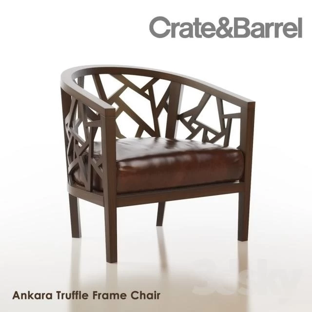 Crate&Barrel Ankara Truffle Frame Chair