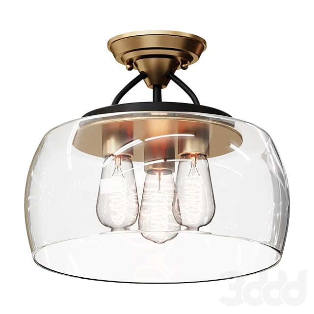 Chandelier MOD BOWL CEILING LIGHT - LARGE SKU FM19050 AB lamp