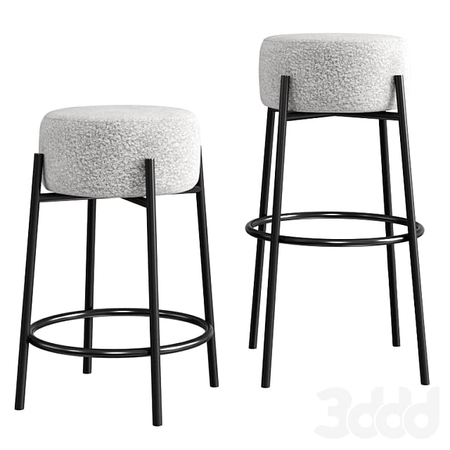 Cb2 Peg Upholstered Counter & Bar Stool