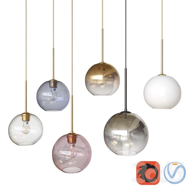 Sculptural Glass Globe Pendant small