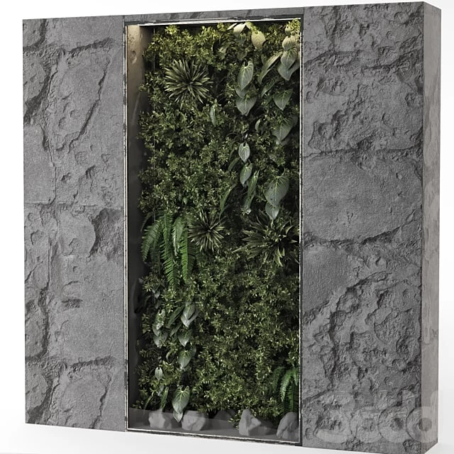 Indoor Wall Vertical Garden Behind the Glass - Set