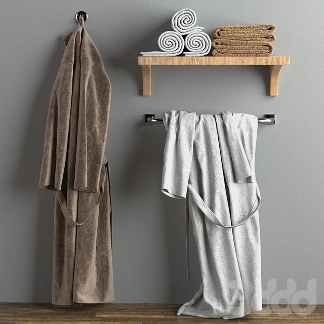 Bathrobes and towels