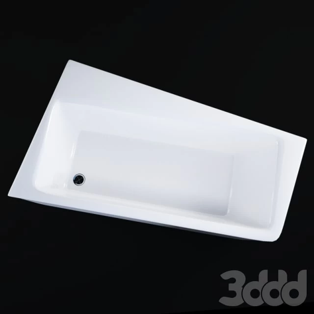 Acrylic asymmetric bath 10 °, Ravak, Czech Republic