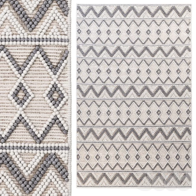 Pirlo Boho Farmhouse Wool Area Rug