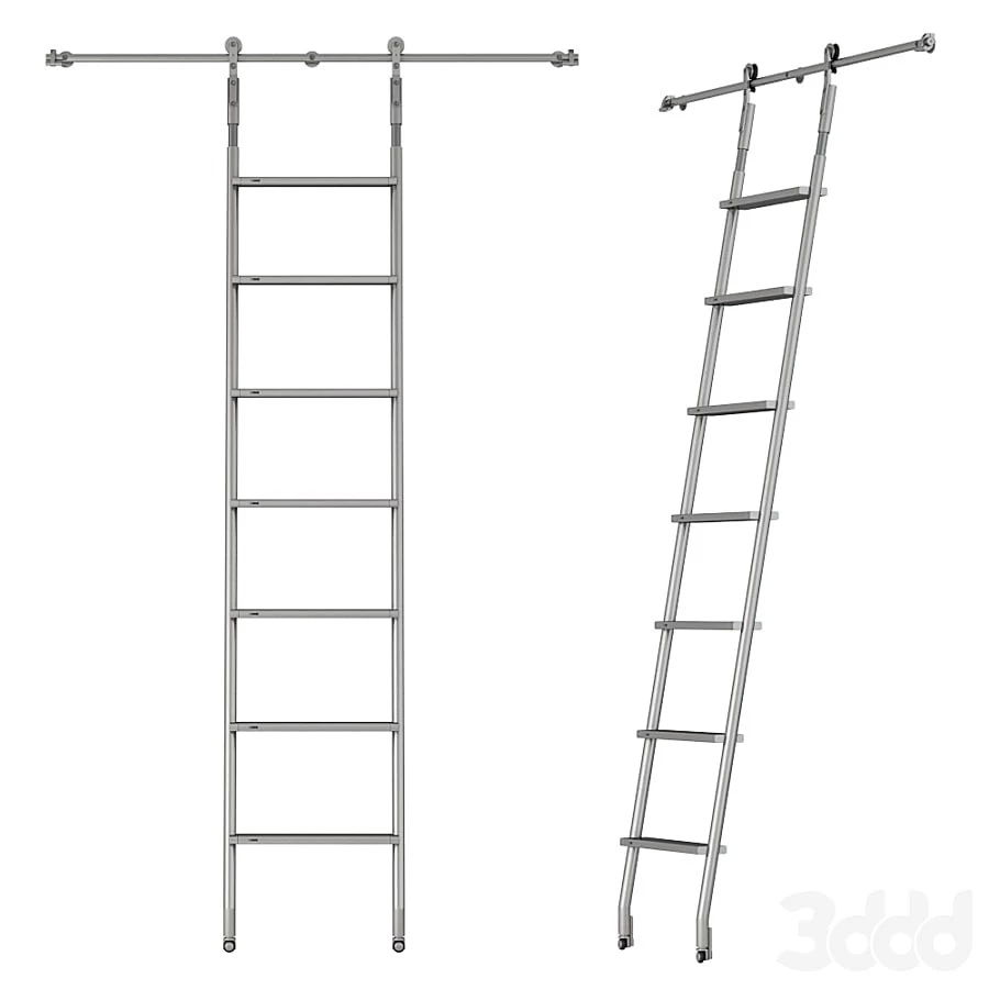 MWE SL.6002.KL Telescoping Rolling Ladder