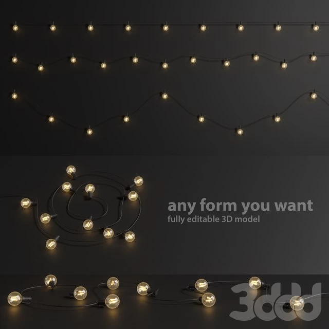 Editable Garland Lights Set 1