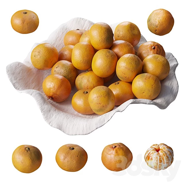 Tangerines in a clay bowl