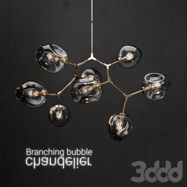 Branching bubble 8 lamps 2 DARK / GOLD