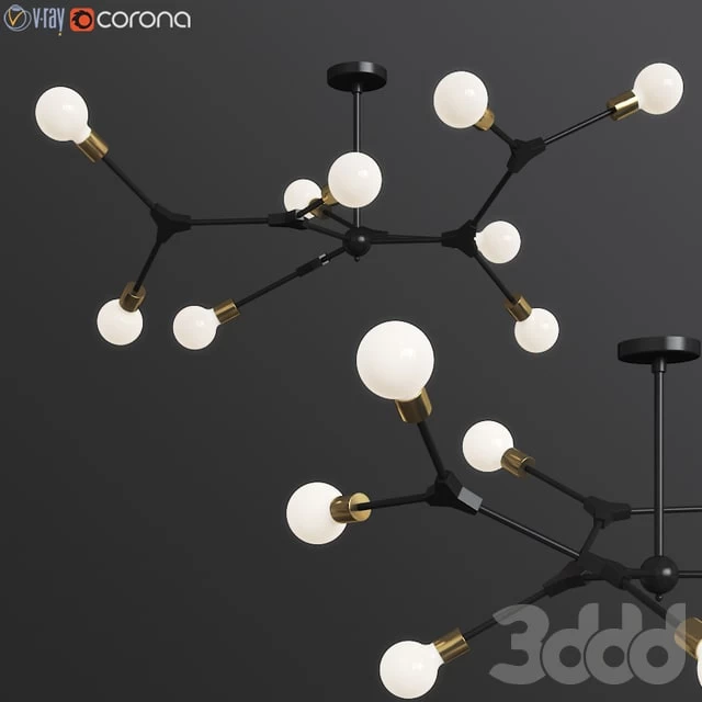 DNA Spiral structure Ceiling Light