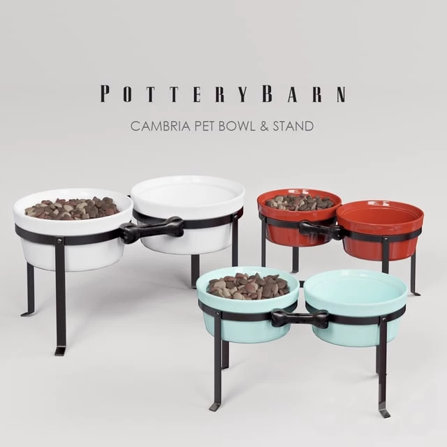 Cambria Pet Bowl & Stand