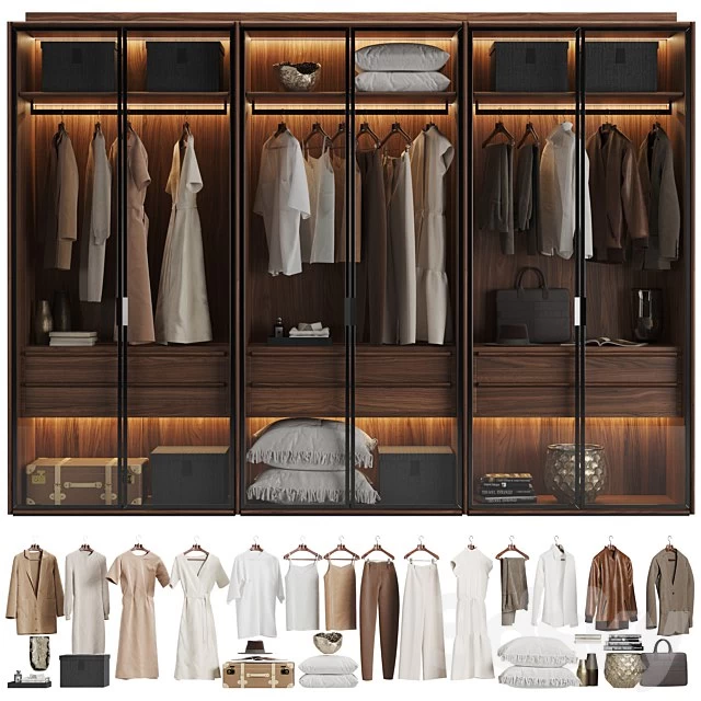 Porada My Suite Glass Doors Wardrobe