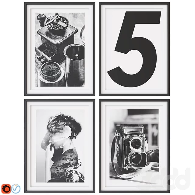 Set of paintings in the Scandinavian style 008