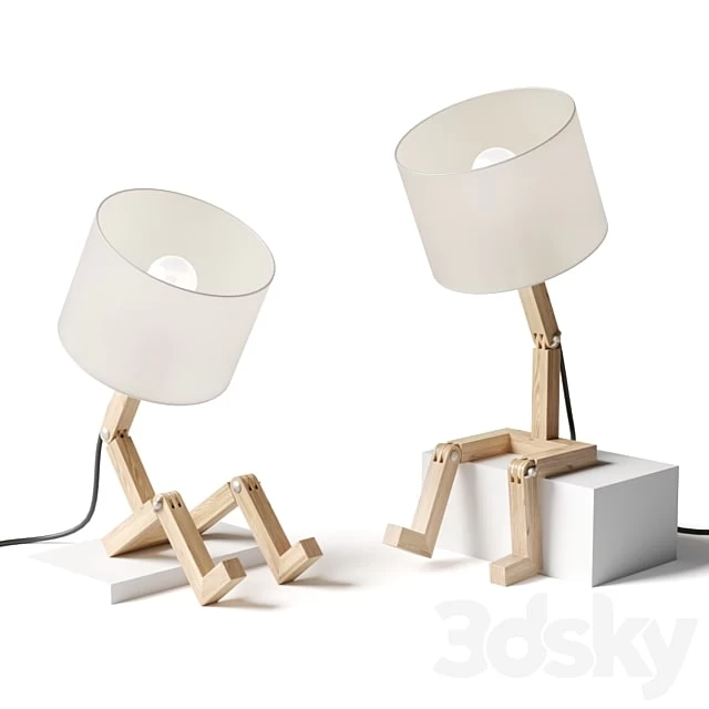 Table lamp artistic Trisdar robot