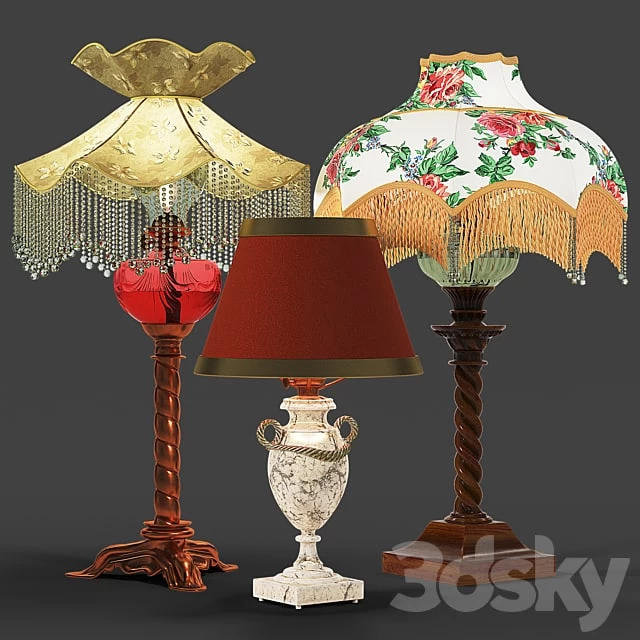 Set of vintage lamps