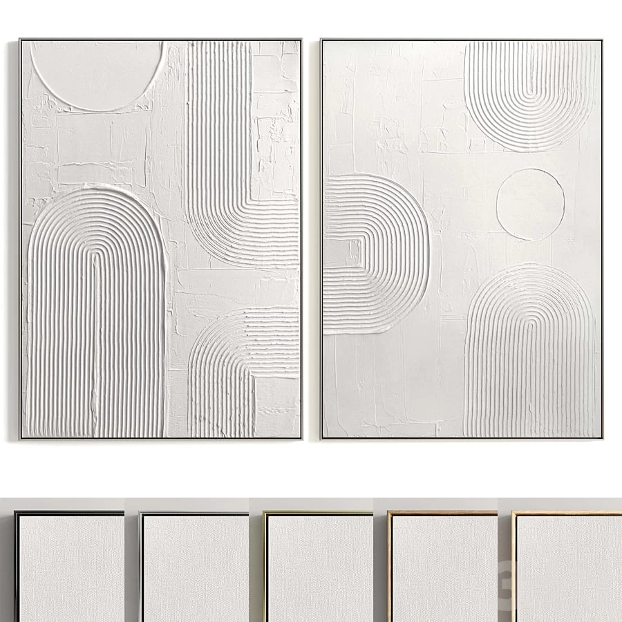 Plaster Two Photo Frame T-261