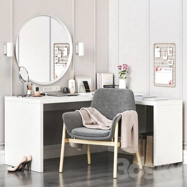 IKEA MALM corner dressing table and workplace