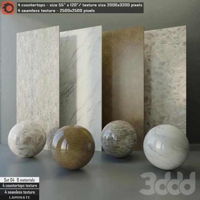 Laminate countertops & Seamless texture Set 04