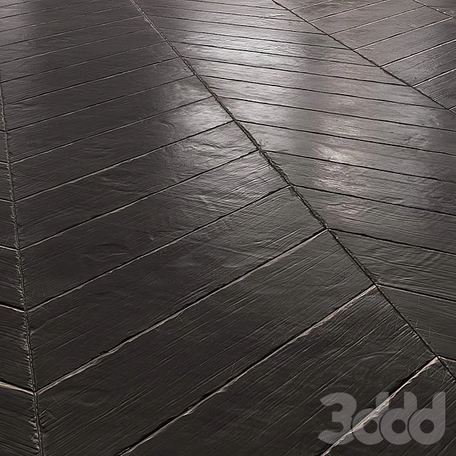 Chevron Parquet - Black Aged