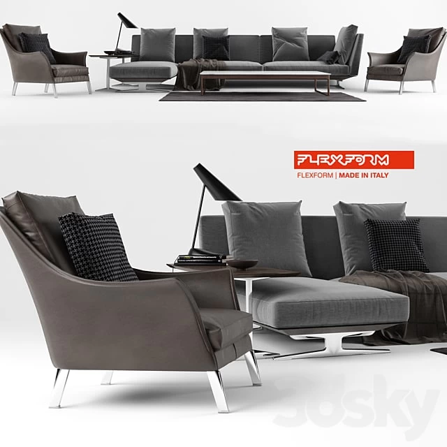 Flexform Set 02 Evergreen Sofa