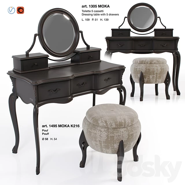 Giorgiocasa - Valpolicella - dressing table + pouf