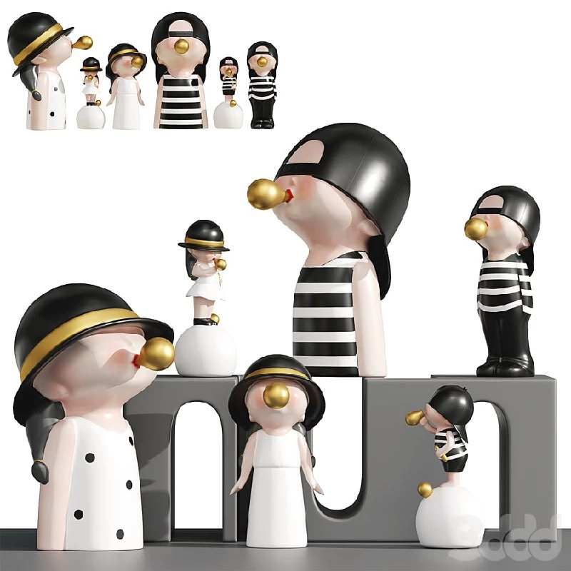 Bubble Blowing Figurine Statue Ⅱ