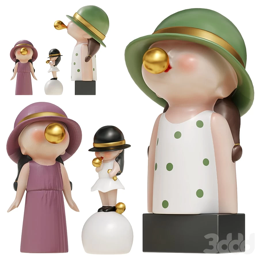 Bubble Blowing Figurine Statue Ⅰ