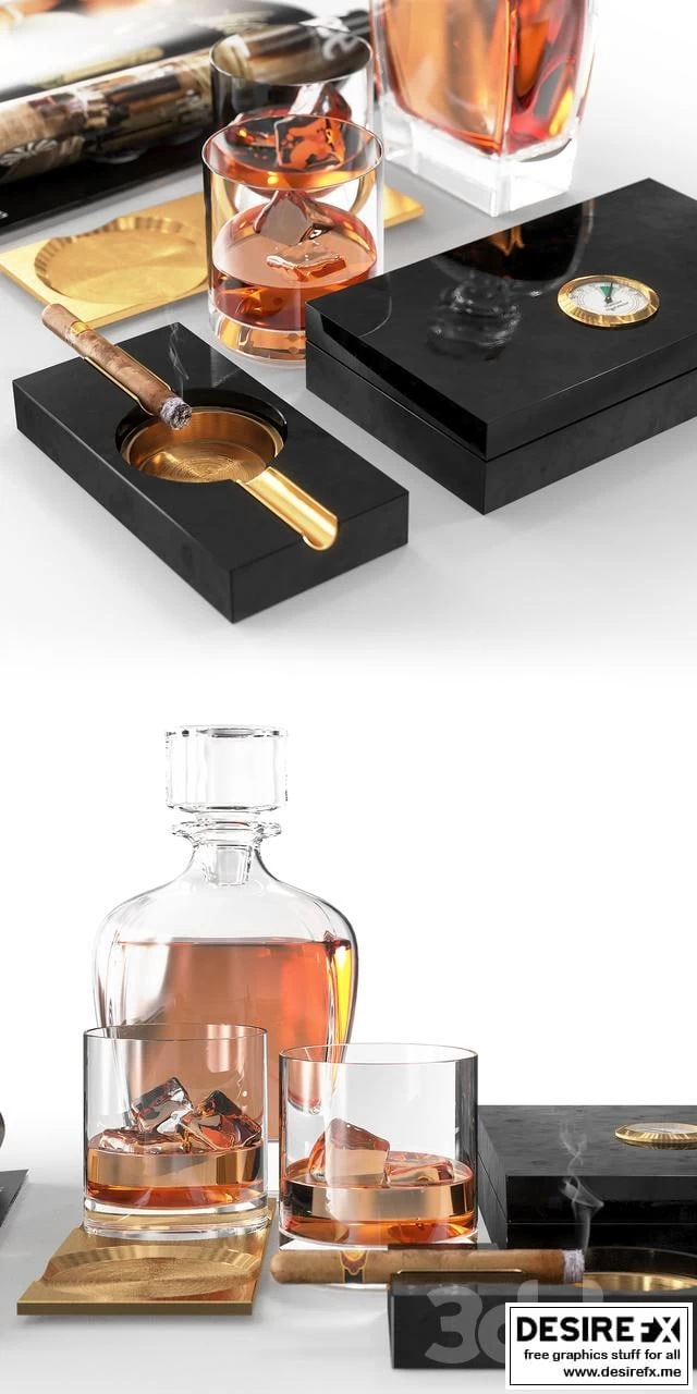 Whiskey Decor MAX | OBJ | TEX