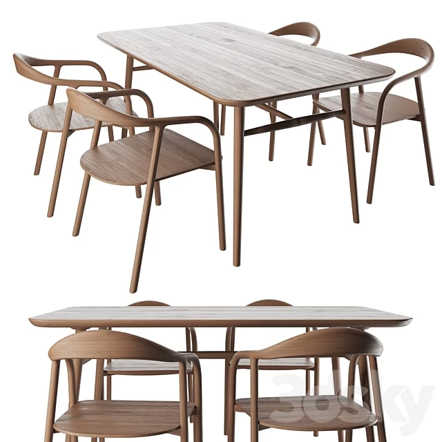 Table Typhoon with chairs Bio