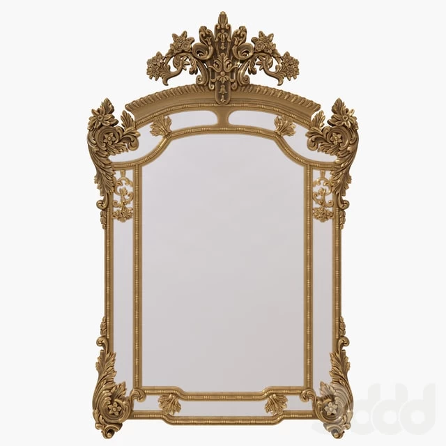 Gold rococo mirror