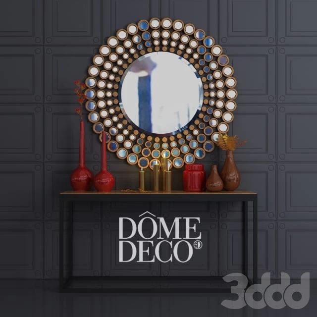 Dome Deco decor set with mirror and console