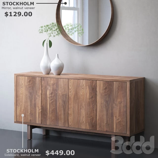 IKEA STOCKHOLM Sideboard and mirror