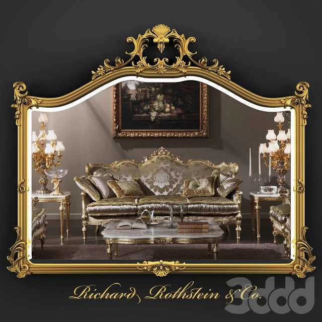 Ornate Giltwood Frame Formal Mirror