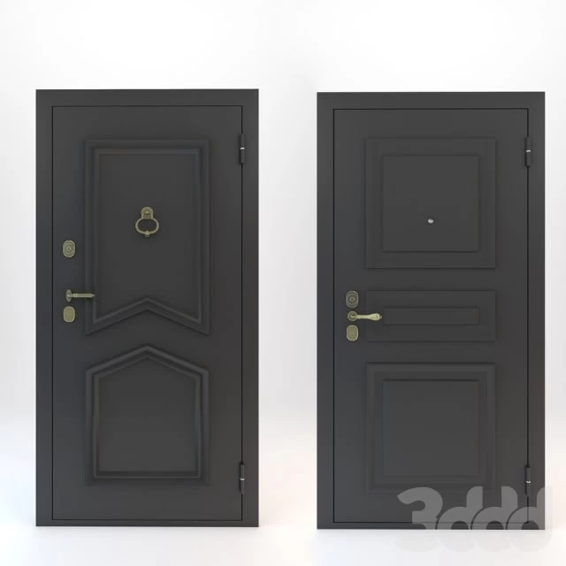 Entrance doors with decorative overlays